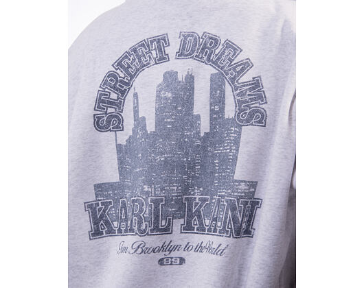 Mikina Karl Kani - Signature Oversized Zip Hoodie - Heather Grey