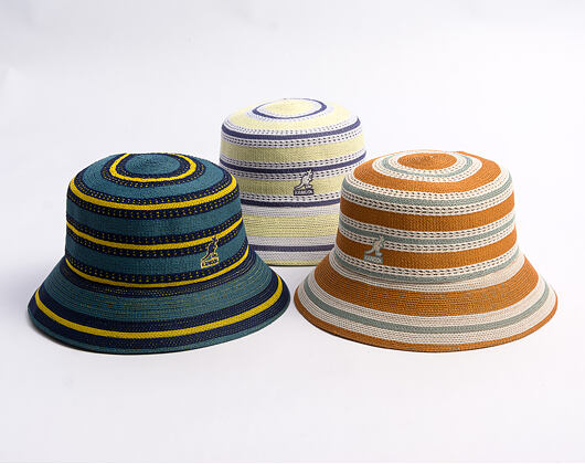 Klobouk Kangol - Tropic Resort Stripe Lahinch - Rustic Caramel Multi