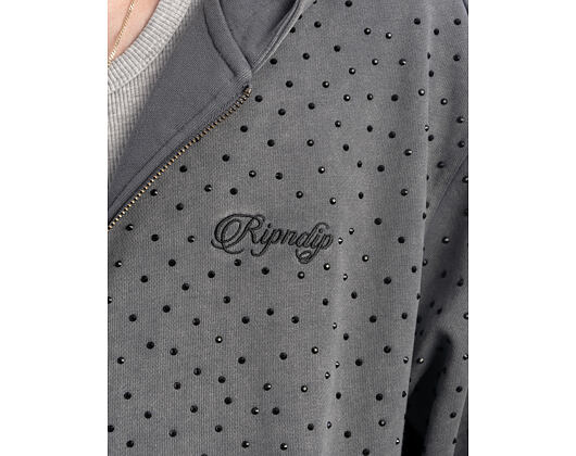 Mikina Rip N Dip - Ripngems Zip Up Hoodie (Charcoal Wash)