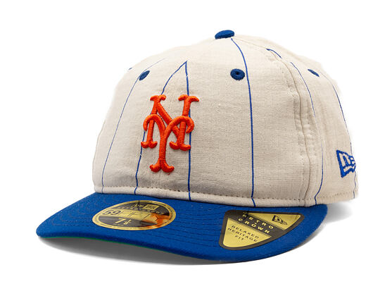 Kšiltovka New Era - MLB Retro Linen Pinstripe 59FIFTY Retro Crown - NY Mets - NY Logo - Off White