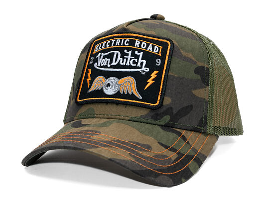 Kšiltovka Von Dutch - Trucker - Electric Road Green Camo