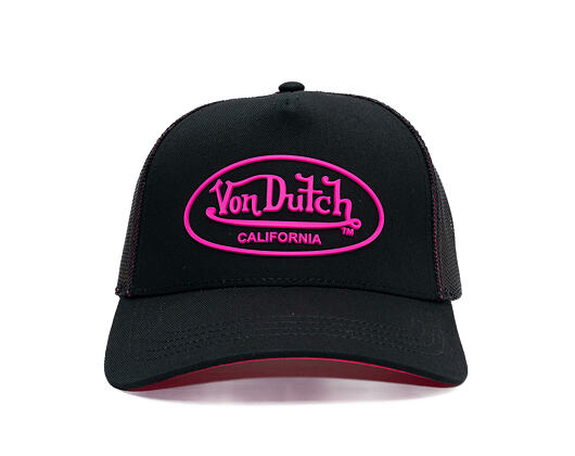 Kšiltovka Von Dutch - Trucker - Rubber Logo Black/Electric Pink