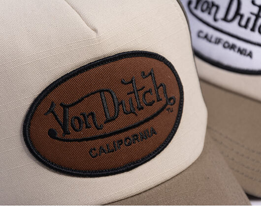 Kšiltovka Von Dutch - Trucker - Cali Patch Olive/Brown