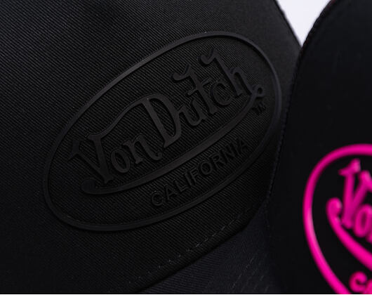 Kšiltovka Von Dutch - Trucker - Rubber Logo Black/Black