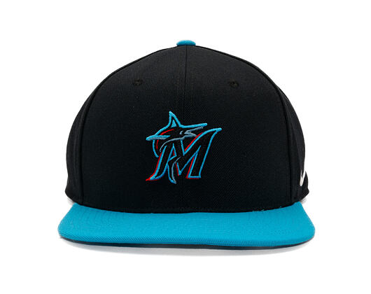 Kšiltovka Nike - Dri-Fit Pro - Miami Marlins - Black 00A/Light Current Blue