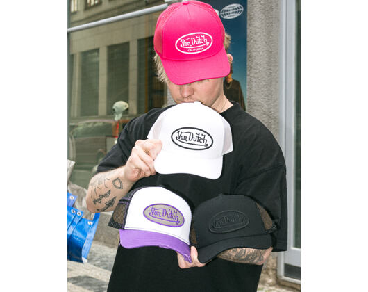 Kšiltovka Von Dutch - Trucker - Cali Patch Electric Pink