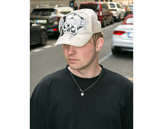 Kšiltovka Ed Hardy - Gothic Skull Tab 5 Panel Trucker Cap - Dove