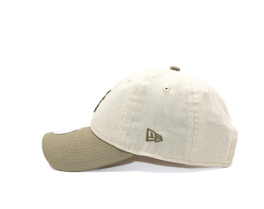 Dámská Kšiltovka New Era - Branded Linen 9TWENTY - Stone / New Olive
