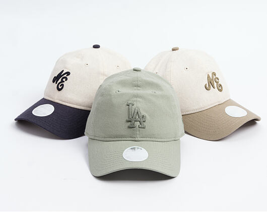 Dámská Kšiltovka New Era - MLB Midi Linen 9TWENTY - LA Dodgers - Pastel Green