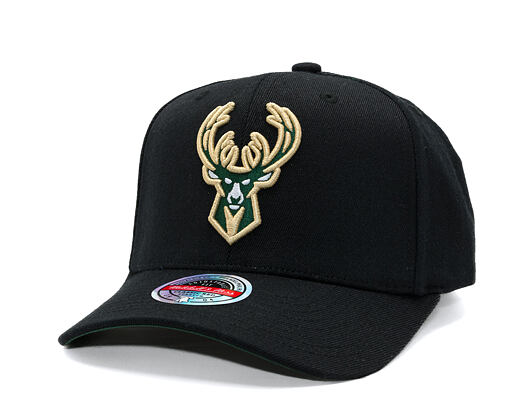 Kšiltovka Mitchell & Ness  - NBA Classic Red Snapback Custom Patch - Milwaukee Bucks - Black