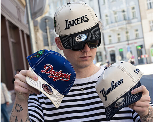 Kšiltovka New Era - MLB City Icon 9FORTY A-Frame - NY Yankees - Cream / Navy