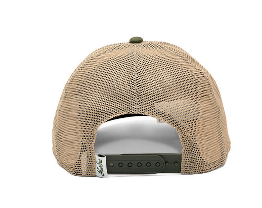 Kšiltovka New Era - Branded Wild West Patch 9FORTY M-CROWN A-Frame Trucker - New Olive / Stone
