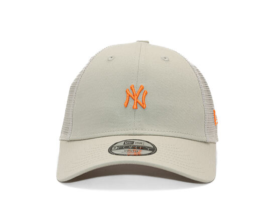 Dětská Kšiltovka New Era - MLB Homefield 9FORTY Trucker - NY Yankees - Stone / Orange