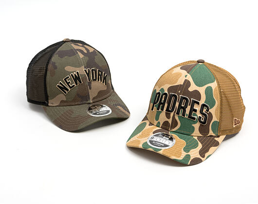 Kšiltovka New Era - MLB Wordmark Camo 9FORTY M-CROWN - San Diego Padres - Wheat