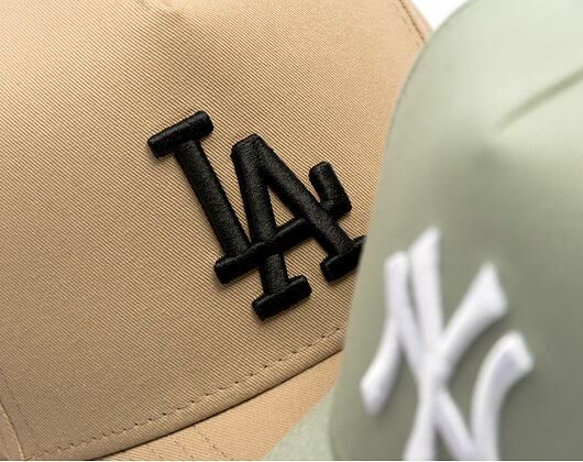 Kšiltovka New Era - MLB Essential 9FORTY A-Frame - LA Dodgers - Camel / Black
