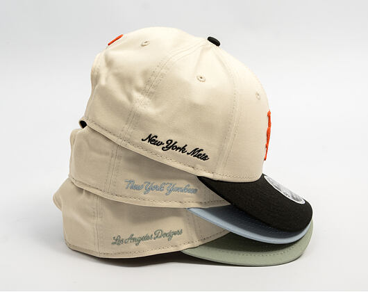 Kšiltovka New Era - MLB Side Script 9FORTY M-CROWN - LA Dodgers - Cream / Pastel Green