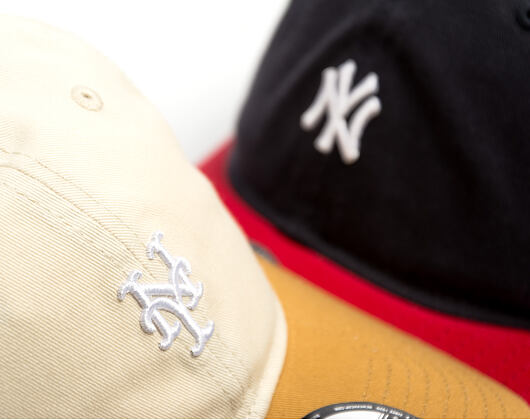 Kšiltovka New Era - MLB Mini Logo Washed Contrast 9TWENTY - NY Mets - Cream / Dusted Ochre