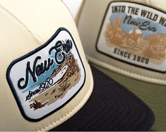 Kšiltovka New Era - Branded Wild West Patch 9FORTY M-CROWN A-Frame Trucker - Cream / Navy