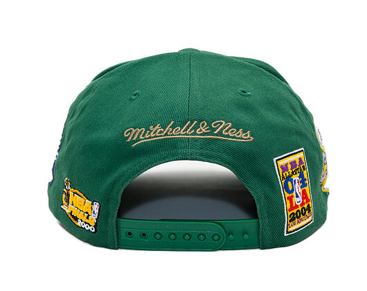 Kšiltovka Mitchell & Ness - NBA - La Script 2.0 - Los Angeles Lakers - Green/Black