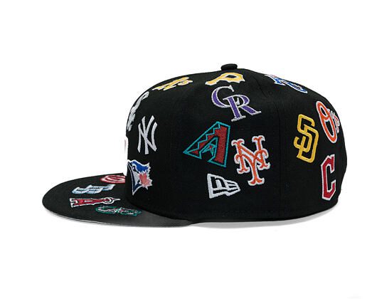 Kšiltovka New Era - MLB All Over Logo 59FIFTY - Black