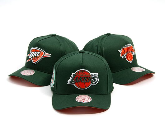 Kšiltovka Mitchell & Ness - NBA - Emerald Slam - Los Angeles Lakers - Green/Orange