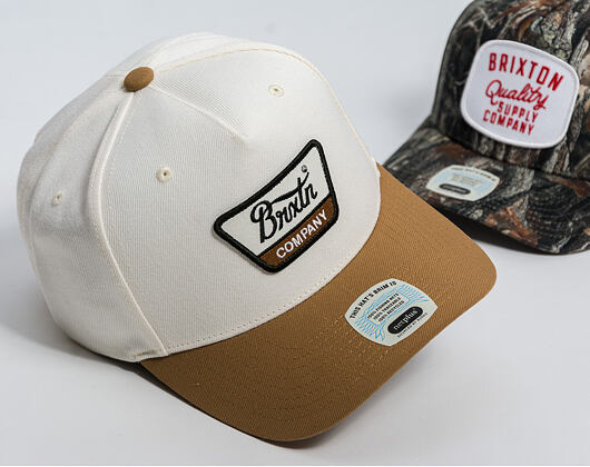 Kšiltovka Brixton - Linwood C Netplus Mp Snpk - Off White/Copper