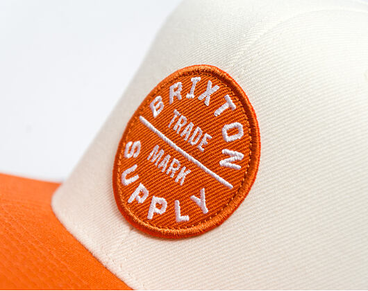 Kšiltovka Brixton - Oath Iii Snapback - Off White/Burnt Orange