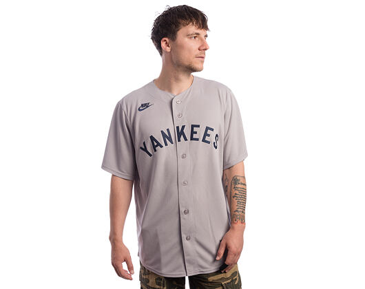 Dres Nike - MLB Men's Cooperstown Jersey - New York Yankees 1927 - Atmosphere Grey