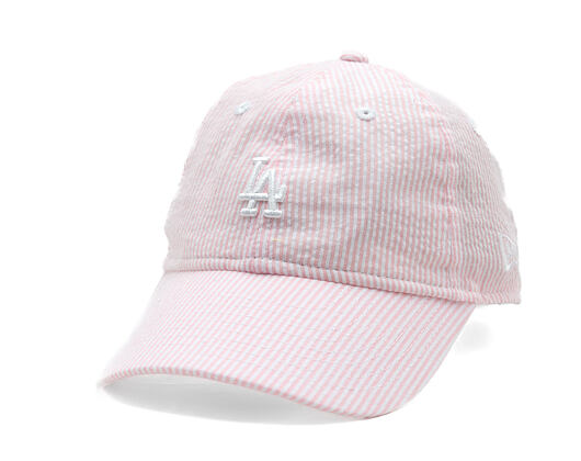 Dětská Kšiltovka New Era - MLB Seersucker 9TWENTY - LA Dodgers - Pink Rouge