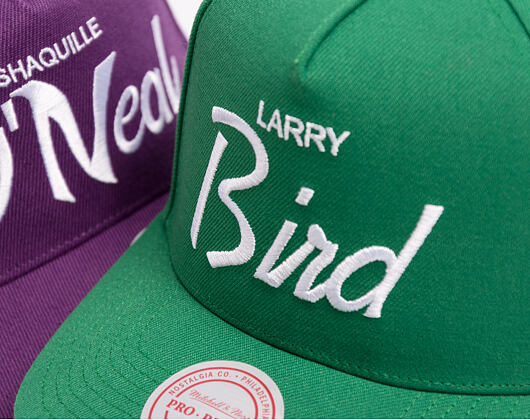Kšiltovka Mitchell & Ness - Player Script Hwc - NBA - Boston Celtics - Larry Bird - Green