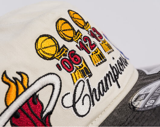 Kšiltovka New Era - NBA "Hardwood Classic Champions" 19TWENTY - Miami Heat - Chrome White / Team Col
