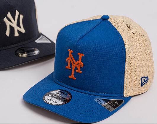 Kšiltovka New Era - MLB "Summer Twine Grained" 9FIFTY - NY Mets - Team Color / Open Market Tan