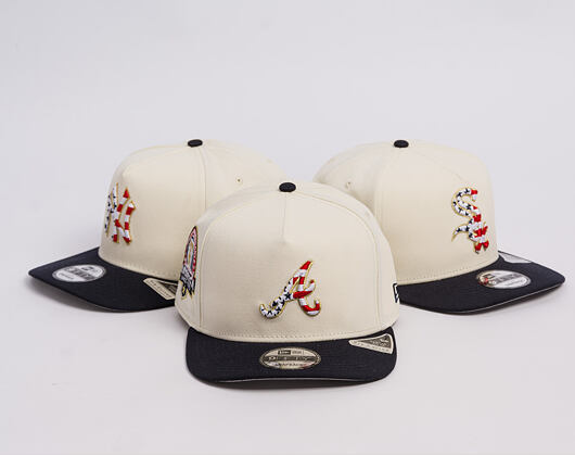 Kšiltovka New Era - MLB "American Flag" 9FIFTY - Atlanta Braves - Chrome White