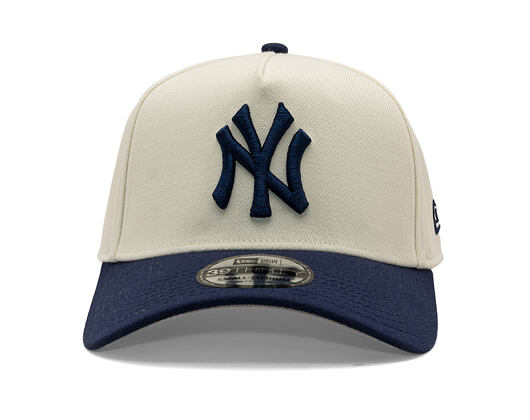 Kšiltovka New Era - MLB "2 Tone" 39THIRTY - NY Yankees - Chrome White / Navy
