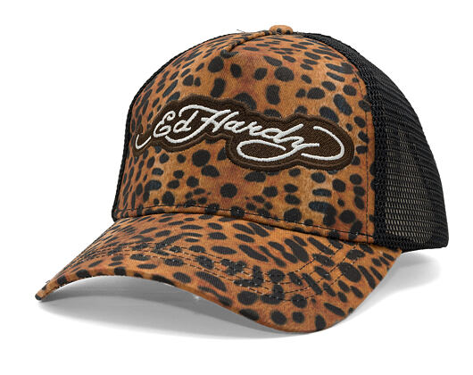 Kšiltovka Ed Hardy - Leopard Print 5 Panel Trucker