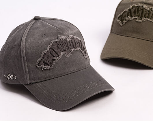 Kšiltovka Ed Hardy - Distressed Gothic 6 Panel Cap - Charcoal