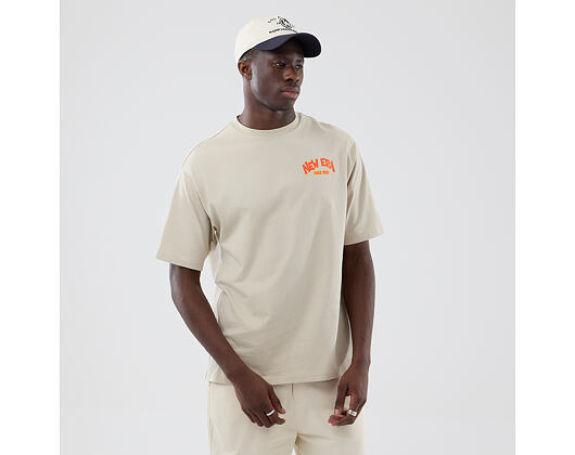Triko New Era - Branded Food Character Oversized Tee - Stone