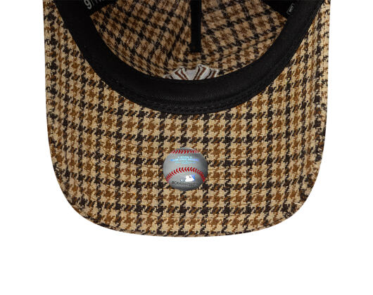 Kšiltovka New Era - MLB Checker 9TWENTY A-Frame - NY Yankees - Camel