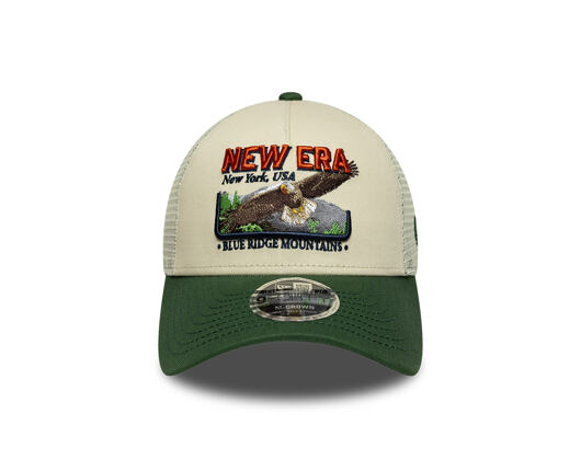 Kšiltovka New Era - Branded Graphic 9FORTY M-CROWN A-Frame Trucker - Cream / Cilantro Green