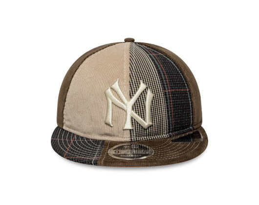 Kšiltovka New Era - MLB IMAGE DROP Patchwork 9FIFTY Retro Crown - NY Yankees - Brown