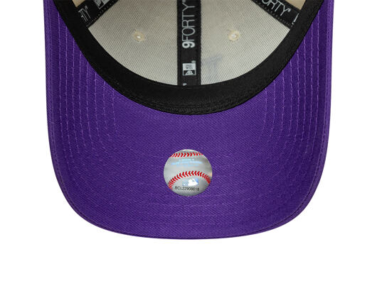 Dětská Kšiltovka New Era - MLB League Essential 9FORTY - LA Dodgers - Cream / Purple