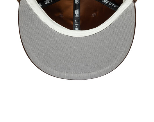 Kšiltovka New Era - MLB IMAGE DROP Leather Dog-Ear 59FIFTY - NY Yankees - Deep Auburn