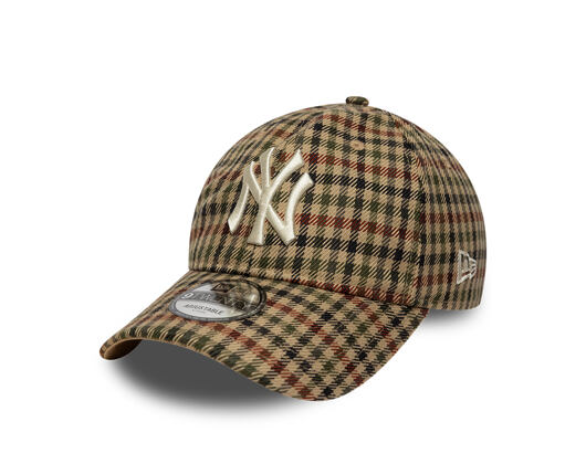 Kšiltovka New Era - MLB IMAGE DROP Water Repel Checker 9TWENTY - NY Yankees - Stone
