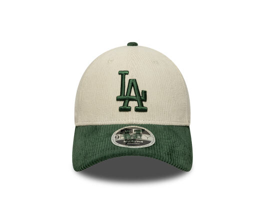 Kšiltovka New Era - MLB Cord 9FORTY M-CROWN - LA Dodgers - Cream / Cilantro Green