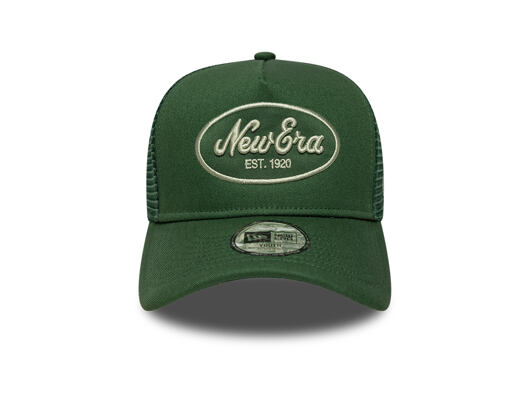 Dětská Kšiltovka New Era - Branded Oval Patch 9FORTY A-Frame Trucker - Cilantro Green / Soft Grass