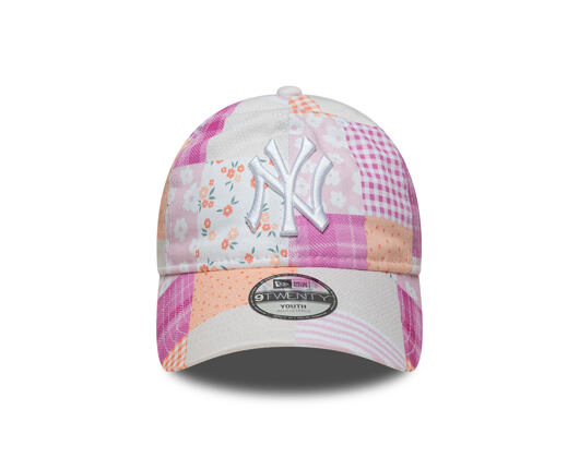 Dětská Kšiltovka New Era - MLB Patchwork 9TWENTY - NY Yankees - Blush Pink / Fuchsia