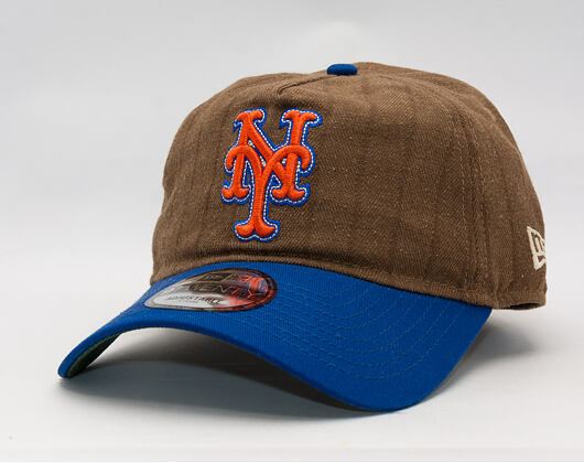 Kšiltovka New Era × Three Looms - Chestnut Pinstripe 9TWENTY A-Frame - New York Mets