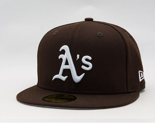 Kšiltovka New Era - MLB Seasonal 59FIFTY - Oakland Athletics - Burnt Wood - Brown