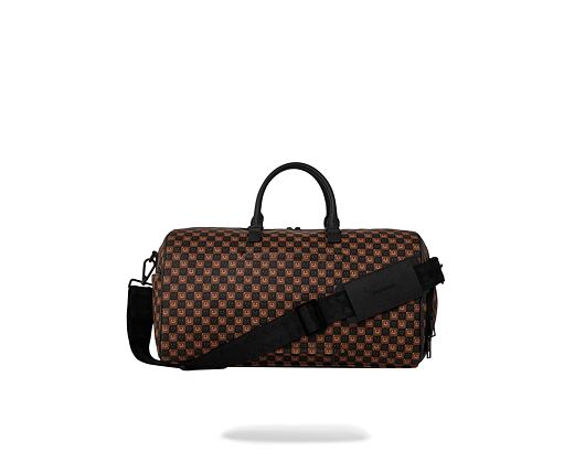 Taška Sprayground - Sharks In Paris Wtf Bubble Brown Check Duffle