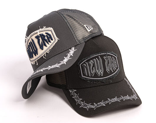 Kšiltovka New Era - Branded Distressed Patch 9FORTY A-Frame Trucker - Steel